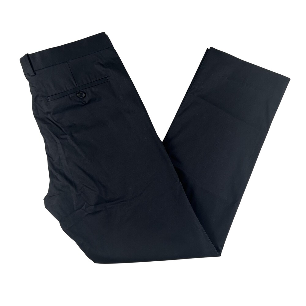 Theory Pants Mens 33x29 Black Waplo Balance Slim Stretch Chino Dress Slacks